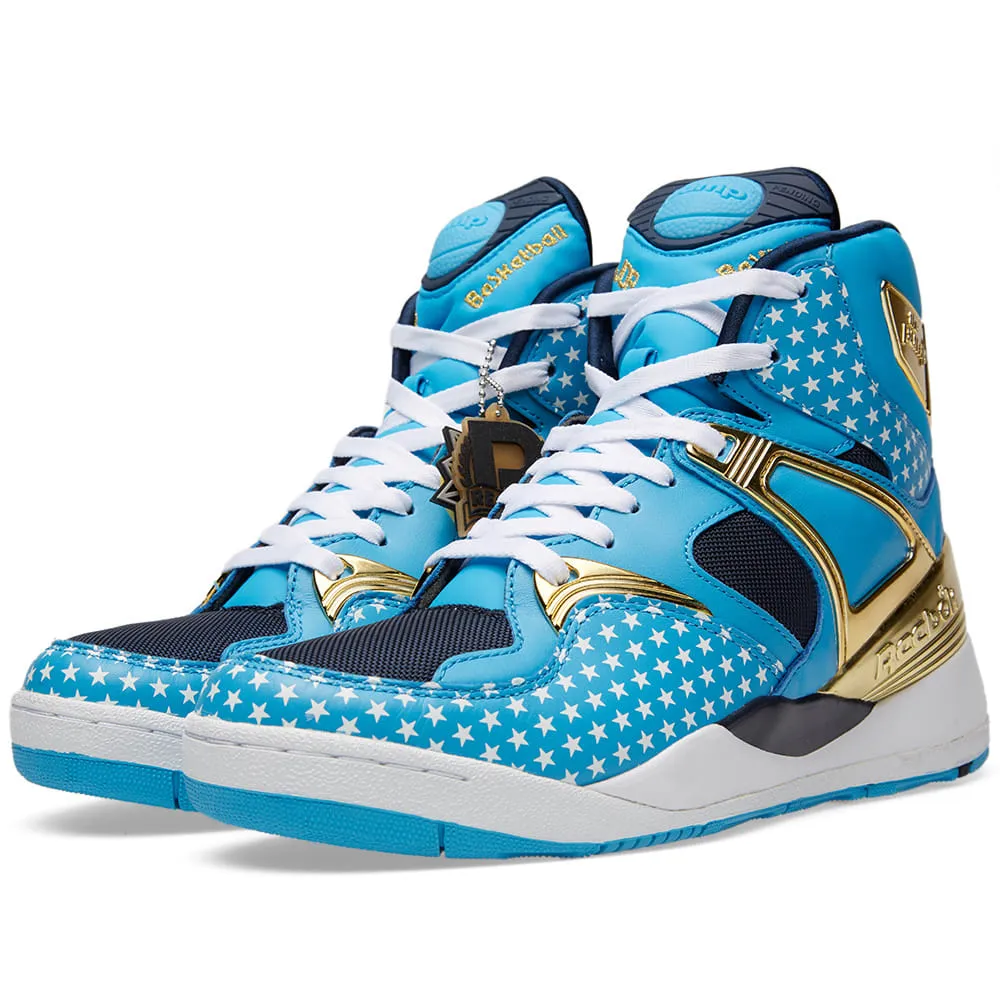 Reebok Certified California Blue & Matte Gold Pump by Major.