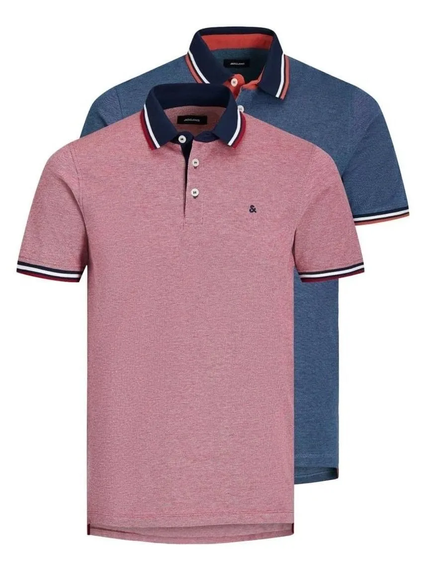 Rio Red Paulos 2 Pack Polo Shirt by Jack and Jones