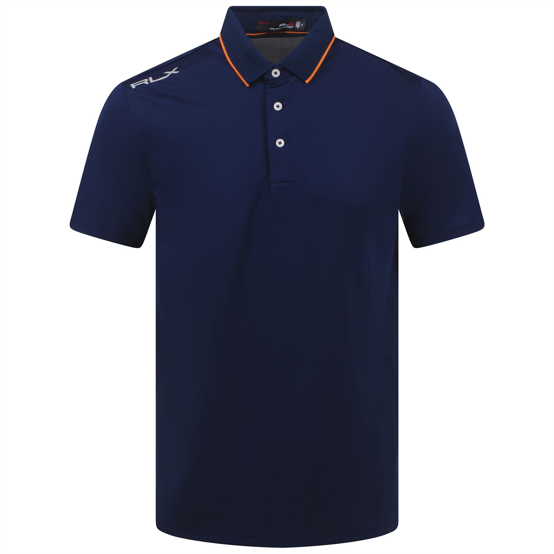 RLX Performance Polo French Navy/Lifeboat Orange - SS23