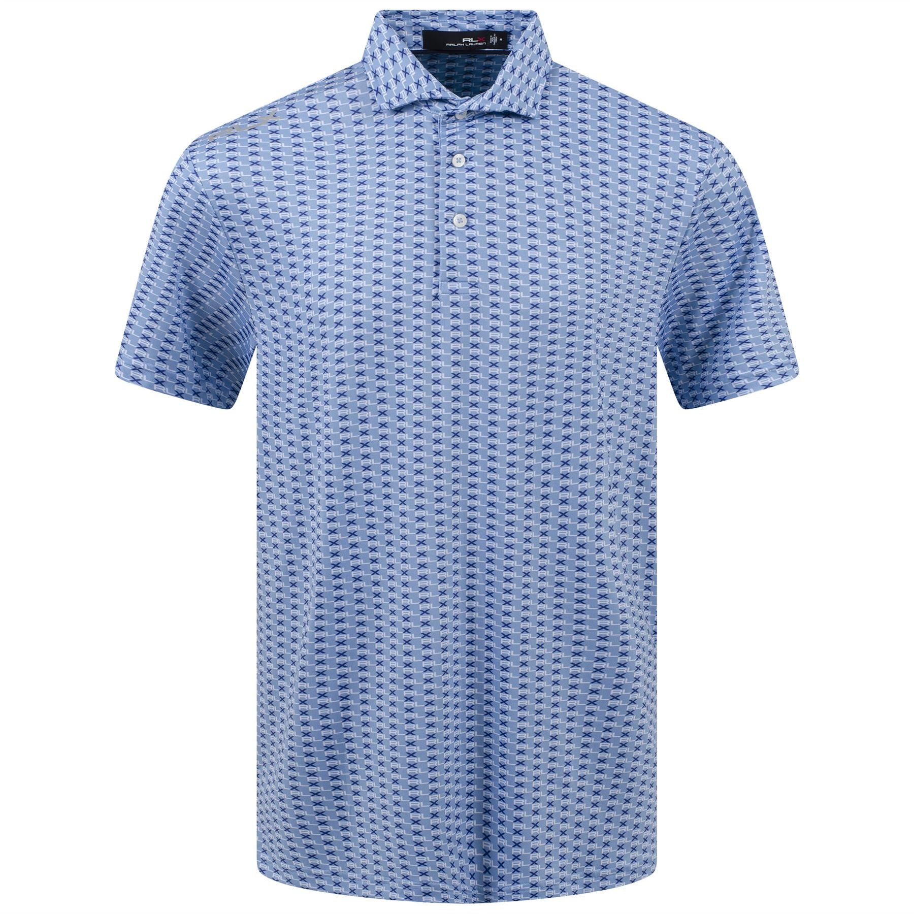 RLX Polo Shirt - Lightweight Airflow Graphic Print, Powder Blue - Spring/Summer 2023