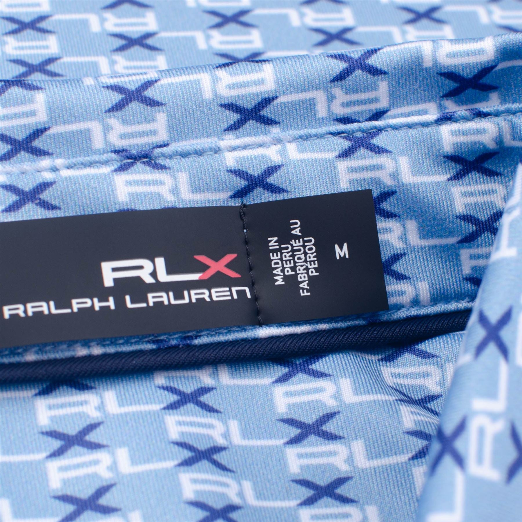 RLX Polo Shirt - Lightweight Airflow Graphic Print, Powder Blue - Spring/Summer 2023