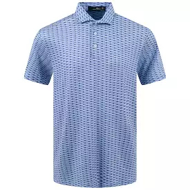 RLX Polo Shirt - Lightweight Airflow Graphic Print, Powder Blue - Spring/Summer 2023