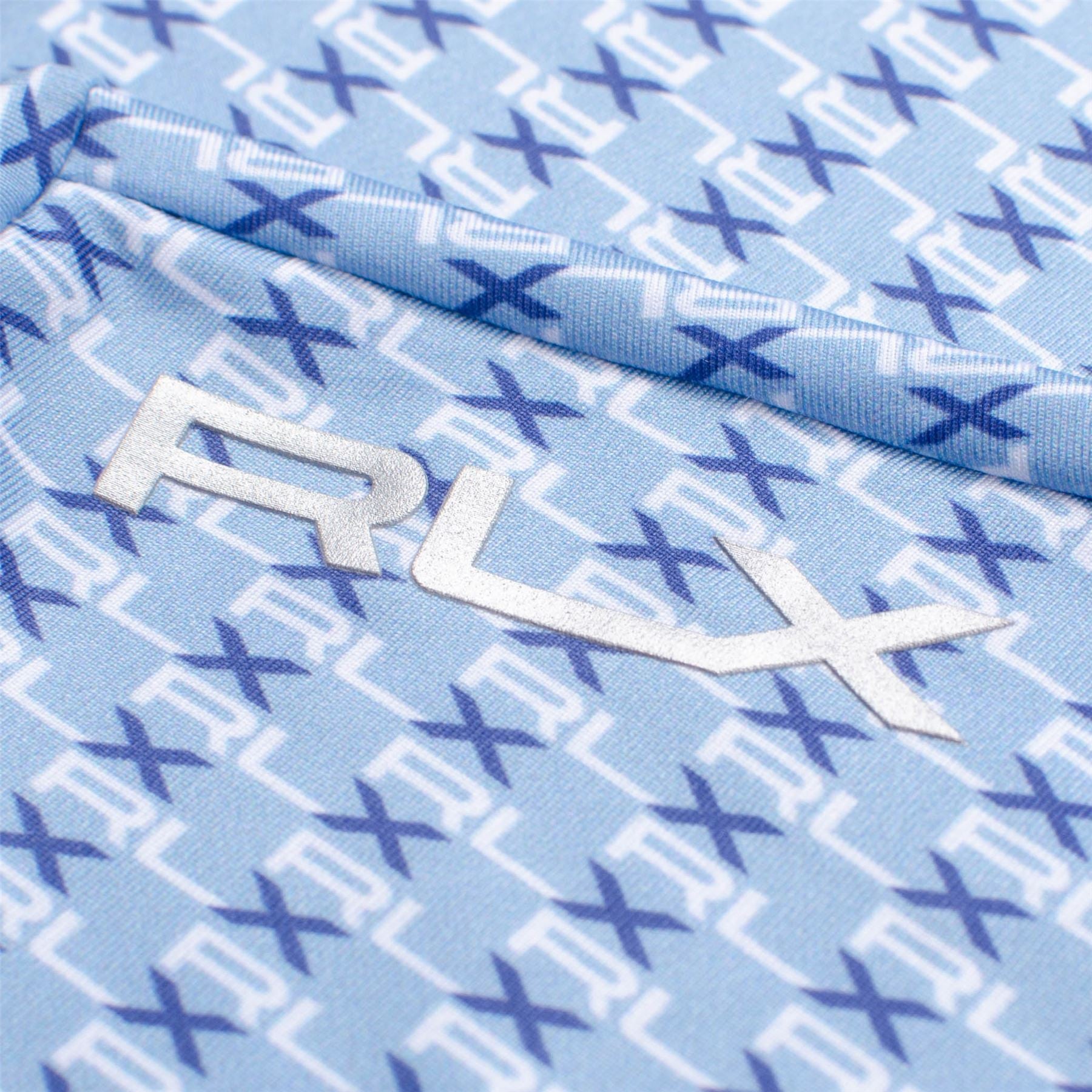 RLX Polo Shirt - Lightweight Airflow Graphic Print, Powder Blue - Spring/Summer 2023