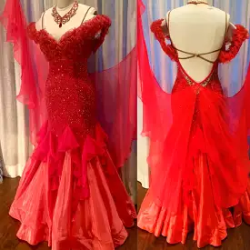 Sangria Red Ballroom Gown