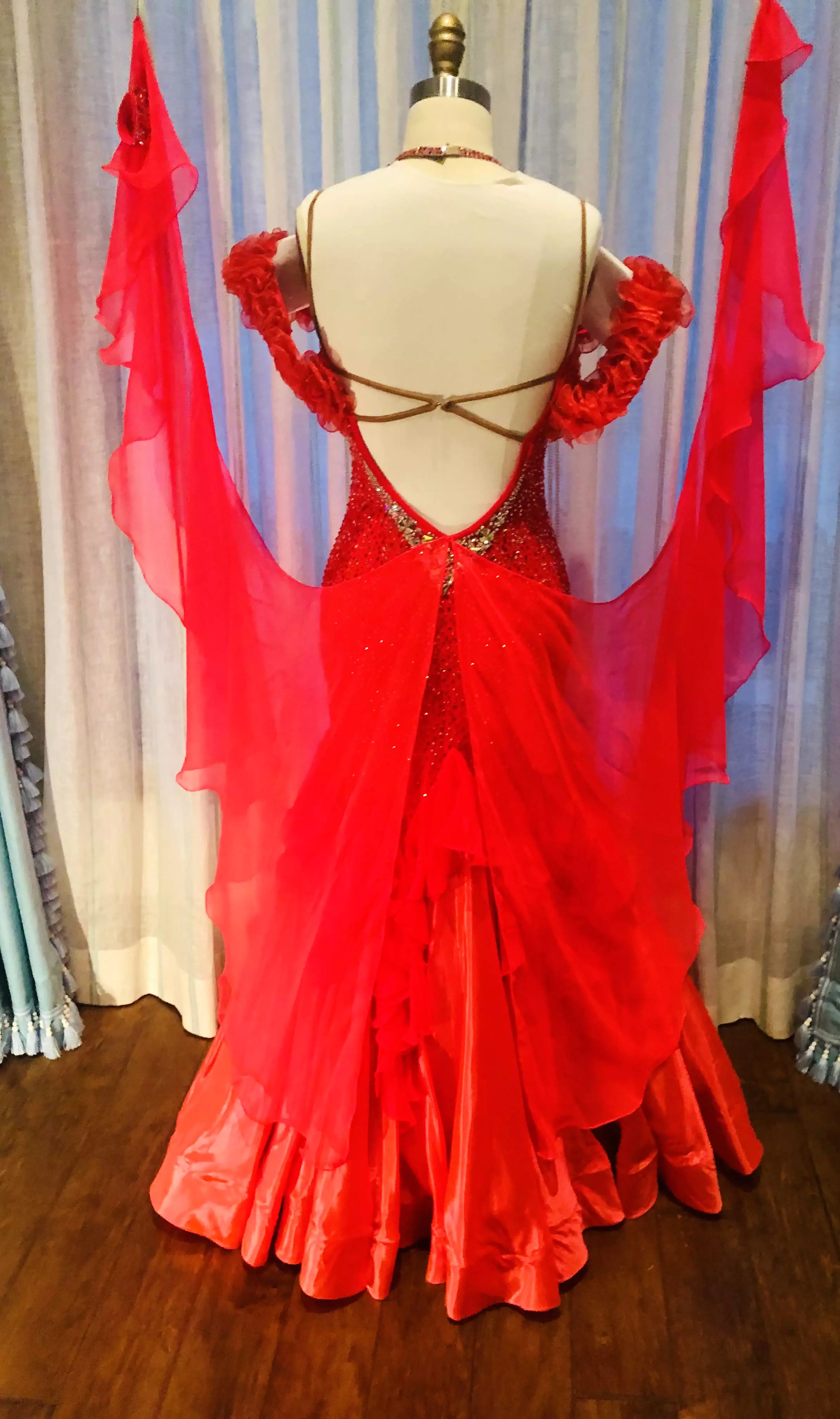 Sangria Red Ballroom Gown