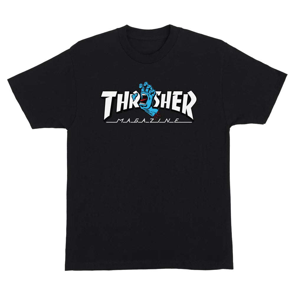 Santa Cruz x Thrasher Screaming Logo SS Black T-Shirt