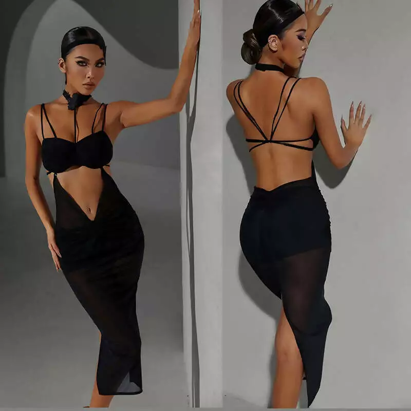 Sizzling Long Practice Dress | 2307 - Women's Sleeveless Dancewear