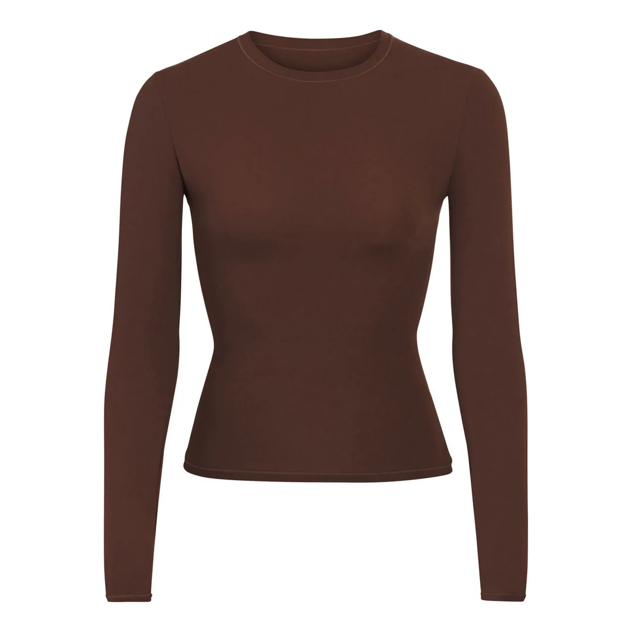 Cocoa Dark Brown Long Sleeve T-Shirt FITS EVERYBODY SKIMS