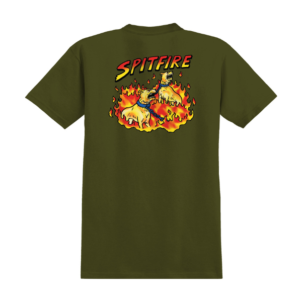 Spitfire Hell Hounds II T-Shirt - Army Green/Multi