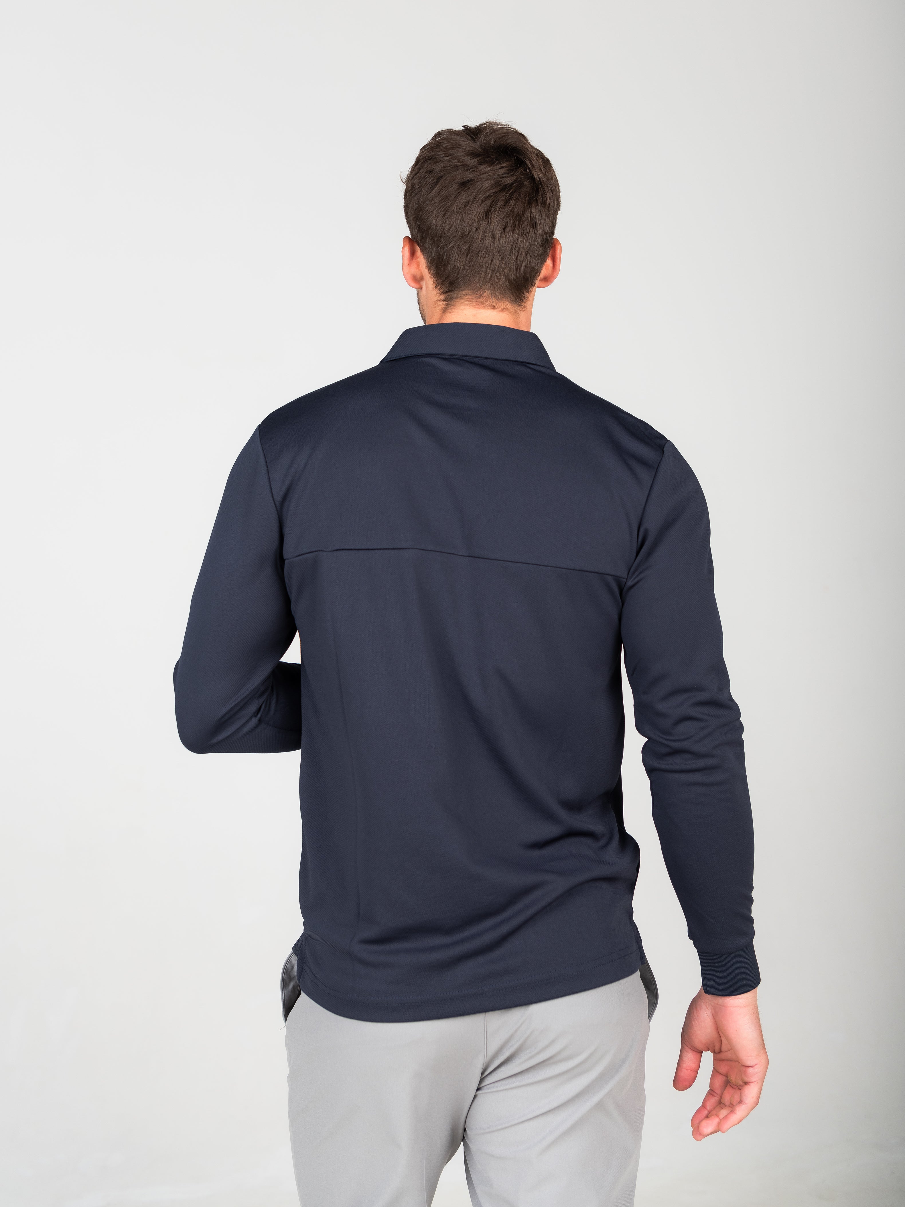 Sport-Tech Performance Long Sleeve Polo Shirt