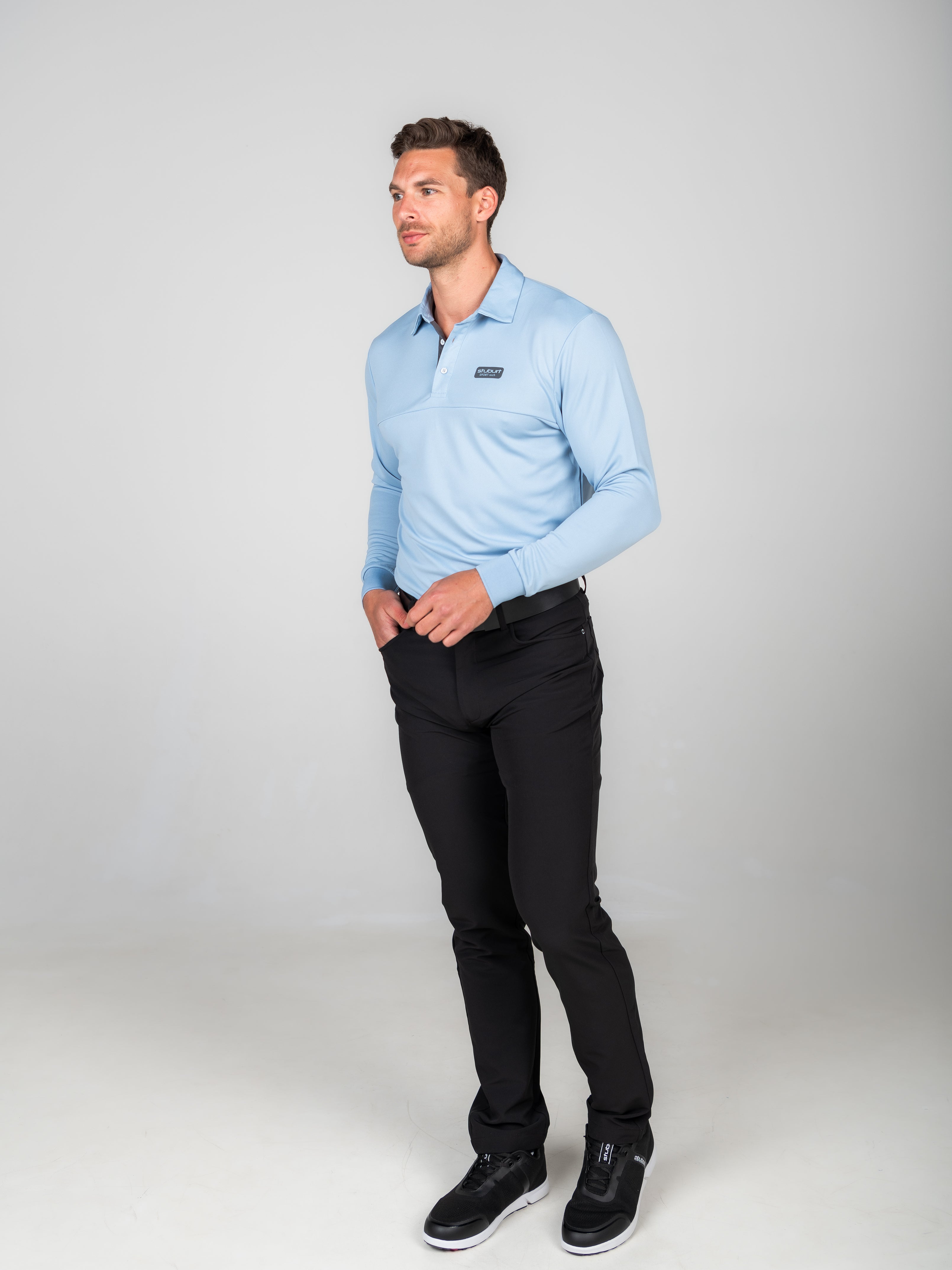 Sport-Tech Performance Long Sleeve Polo Shirt