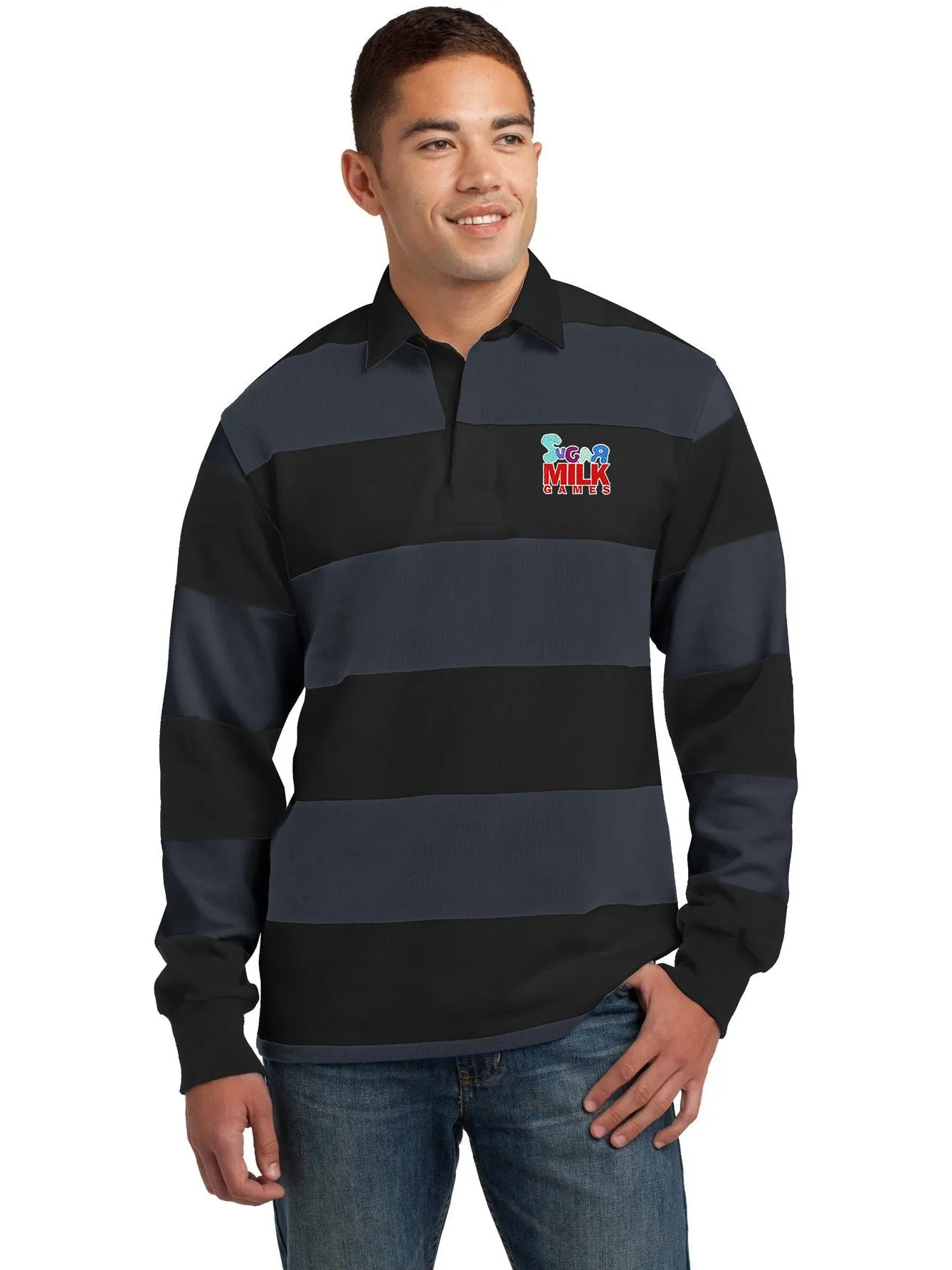 Classic Long Sleeve Rugby Polo by Sport-Tek