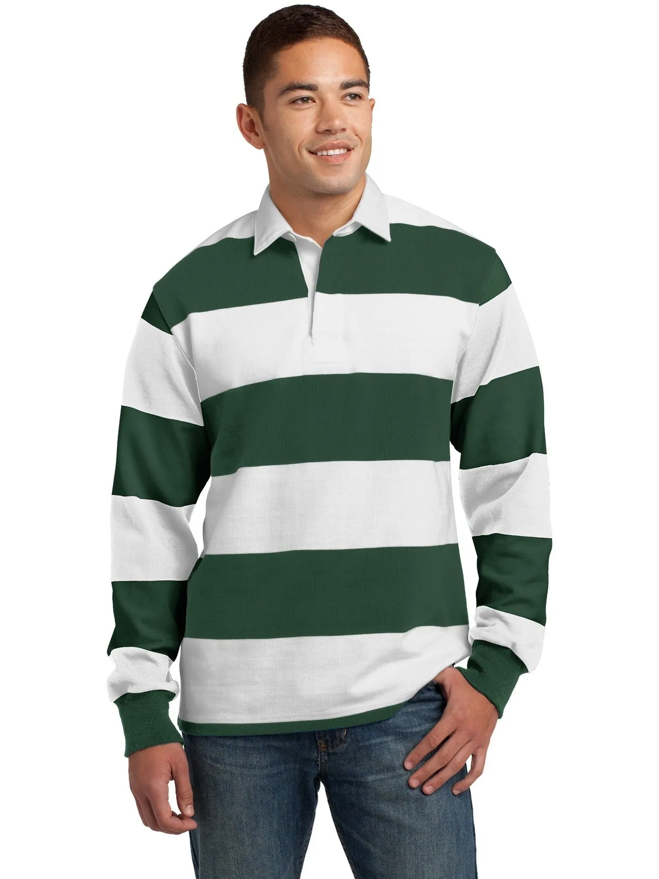 Classic Long Sleeve Rugby Polo by Sport-Tek