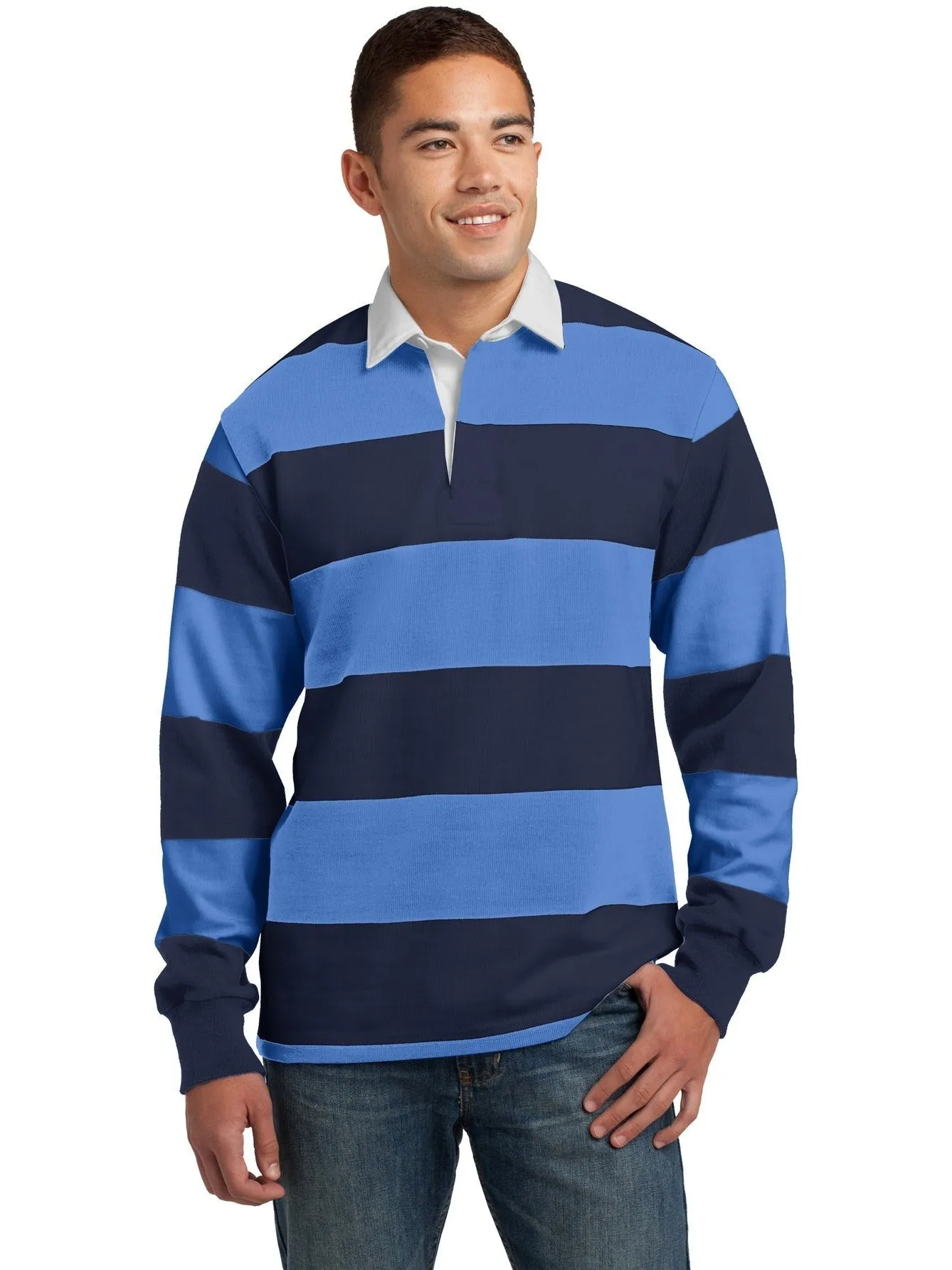 Classic Long Sleeve Rugby Polo by Sport-Tek