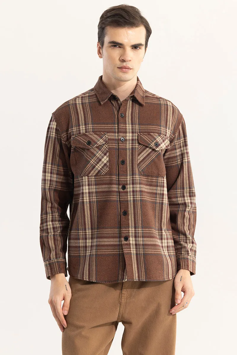 Checkered Brown Grid Shirt