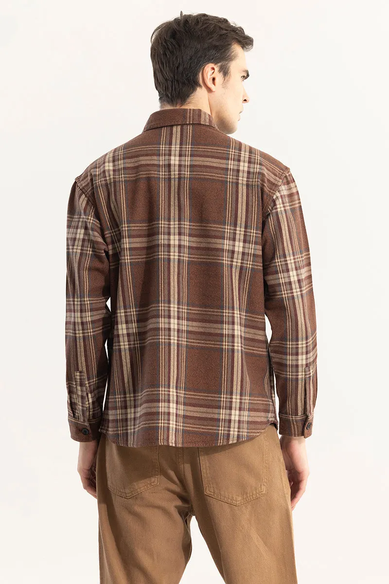 Checkered Brown Grid Shirt