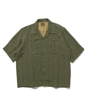 Green Abstract Stripe Cowboy One-Up Shirt - Green Abstract Stripe Jq.