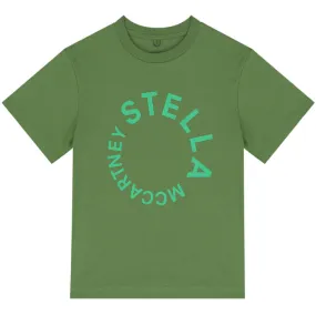 Stella McCartney Green Logo Disc T-shirt for Children