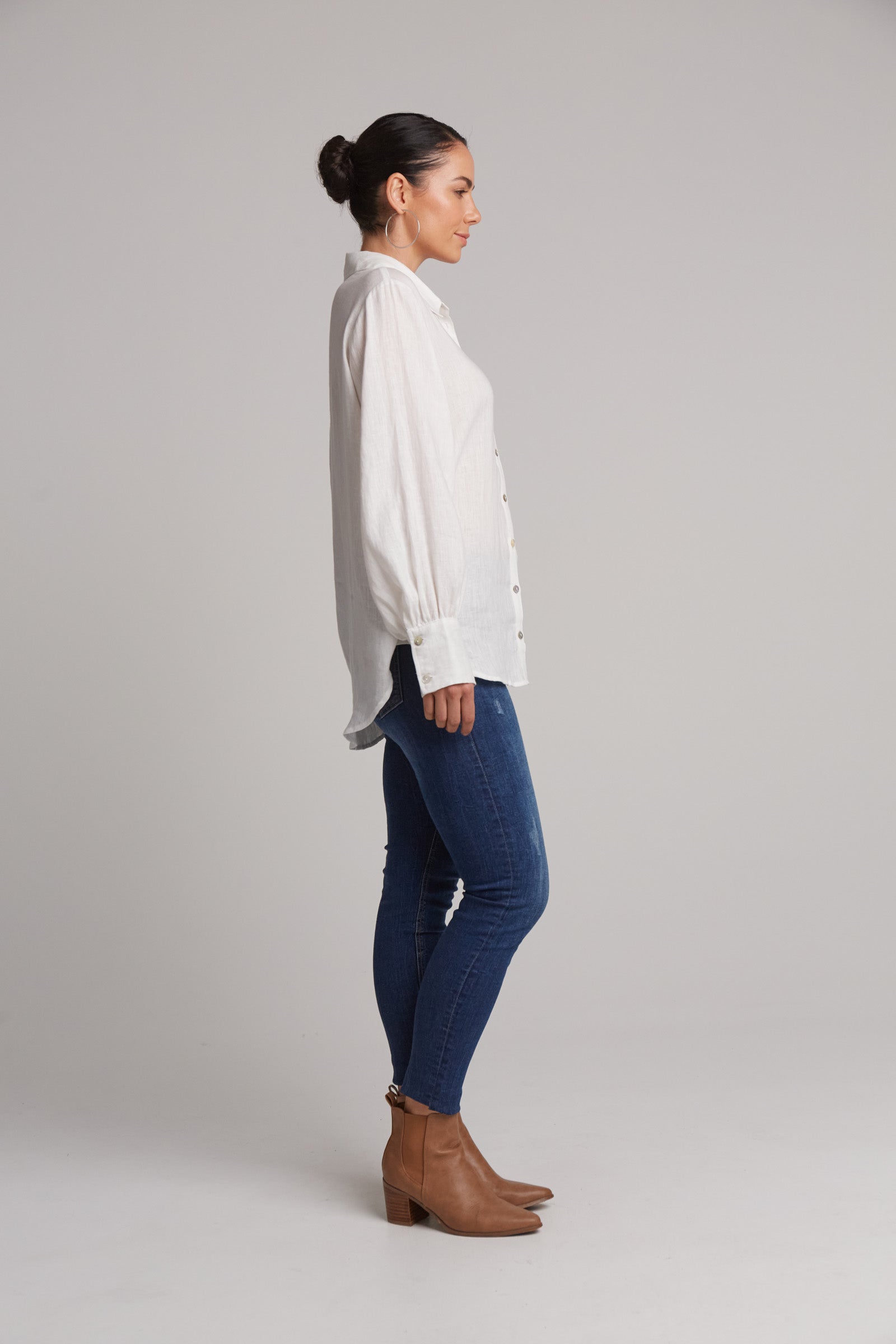 Studio Linen Shirt | White Salt