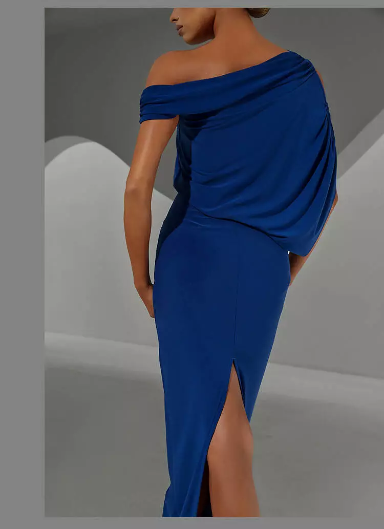 Stunning Blue/Black One-Shoulder Practice Dress - 2304