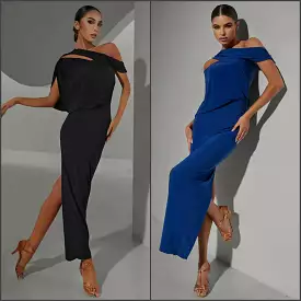 Stunning Blue/Black One-Shoulder Practice Dress - 2304