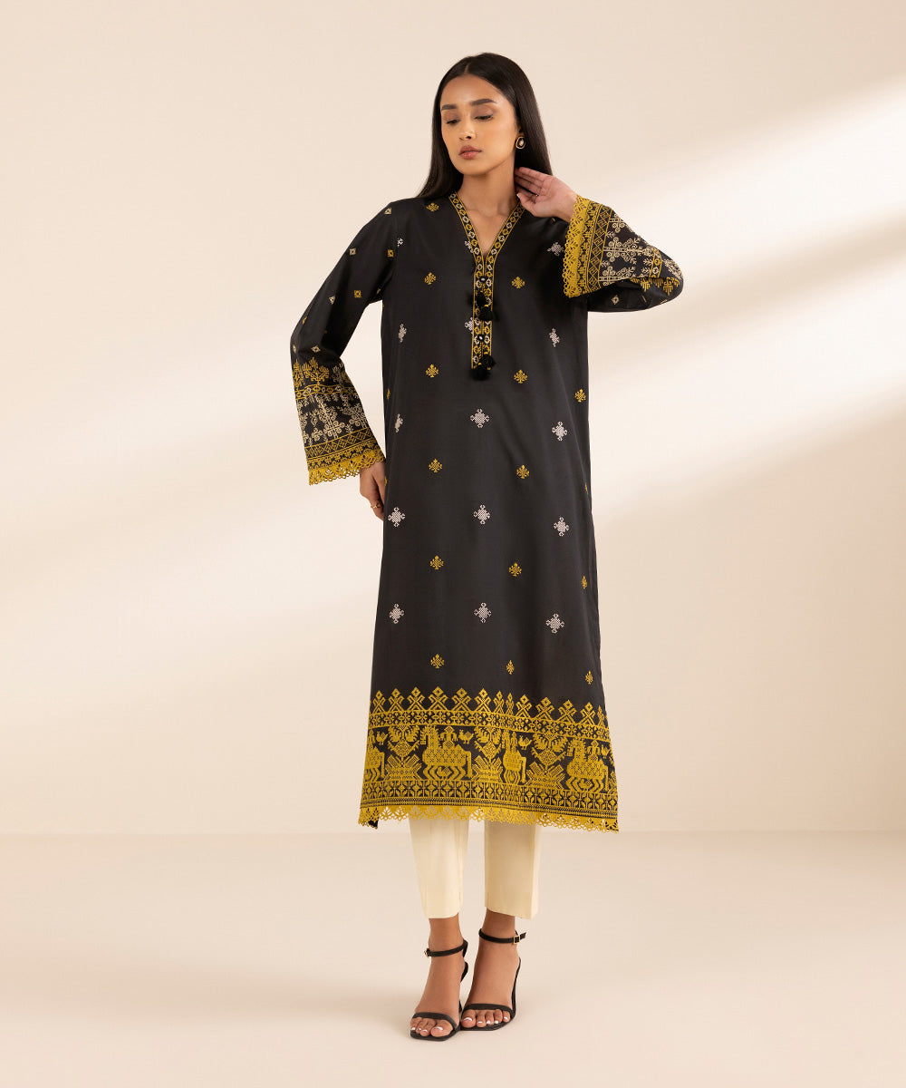 Stylish embroidered lawn shirt for women - Shop Now