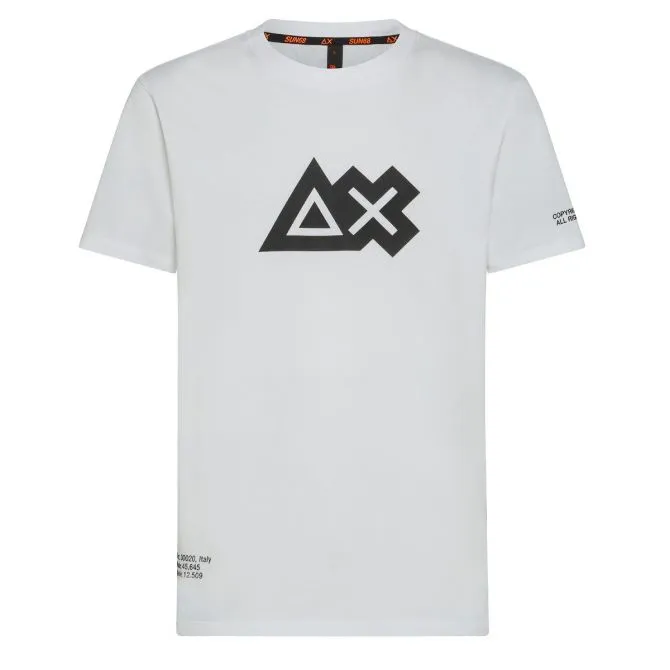 SUN68 LOGO BLACK WHITE T-SHIRT