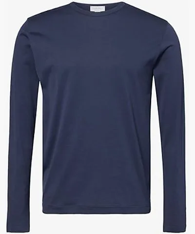 Sunspel Navy Classic Cotton-Jersey Men's T-shirt