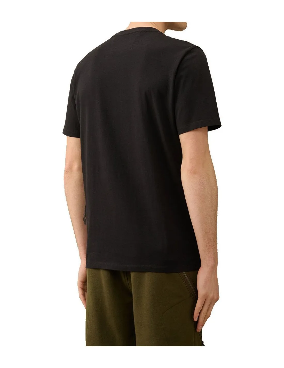 Black Logo Jersey T-shirt for Men by C.P. Company