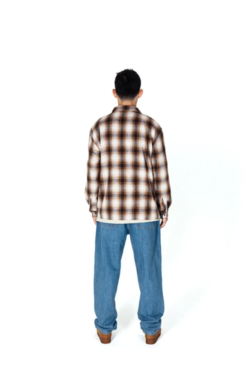 Brown Taikan Heavyweight Plaid Shirt