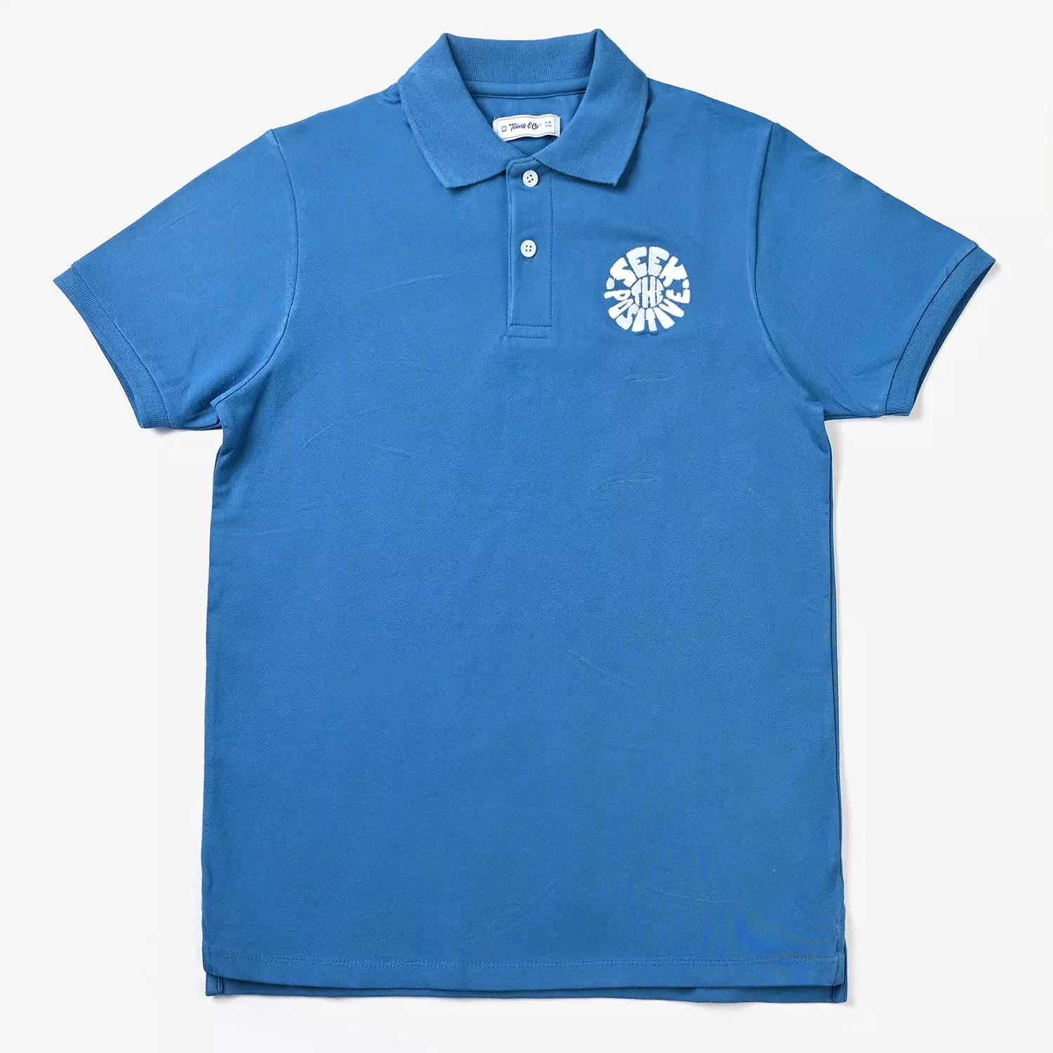 Teen Boys Lycra Pique Apparel Polo - Embrace Positivity at the Seaport