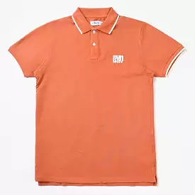 Teen Boys Lycra Pique Polo Shirt in Sunday Rust - Trendy Fashion