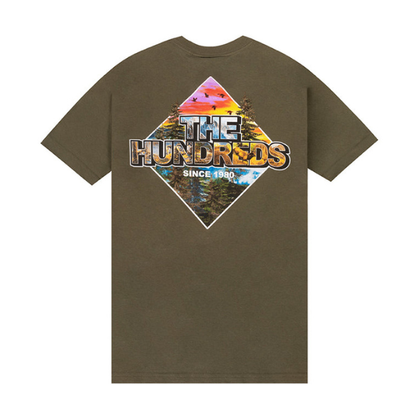 The Hundreds Great Outdoors T-Shirt in Military Green