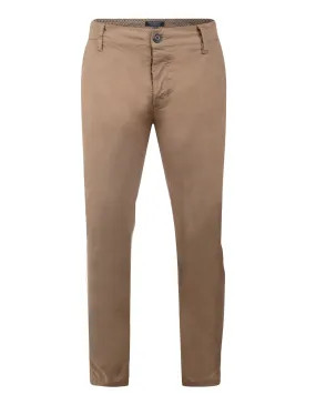 Threadbare Saloon Slim Fit Cotton Chinos in Dark Stone