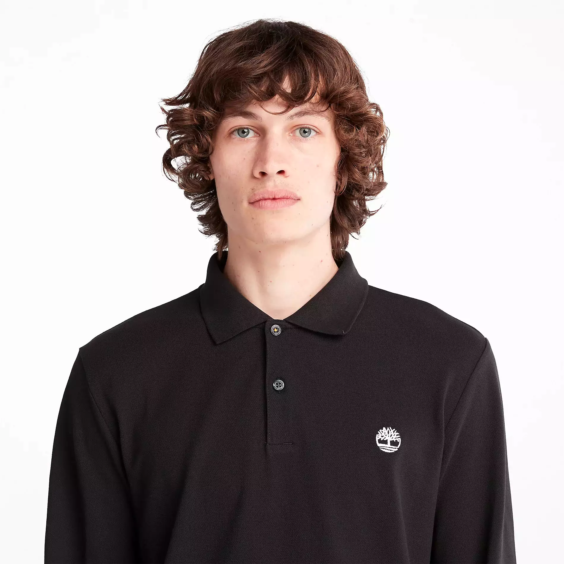 Timberland Men's Long Sleeve Millers River Pique Polo Shirt