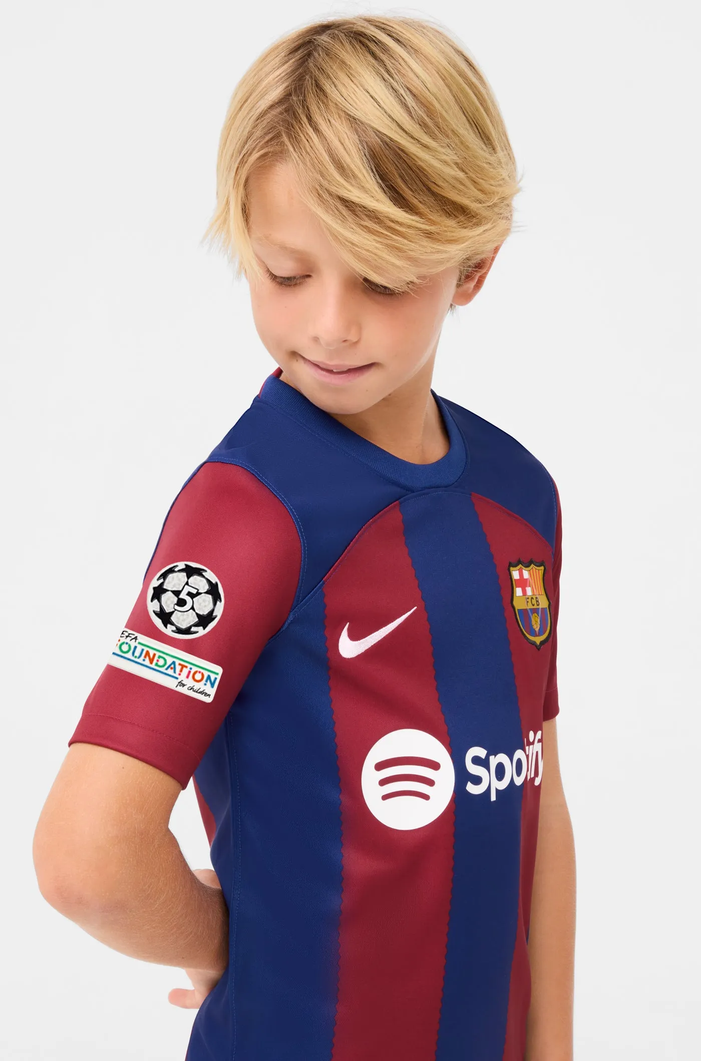 UCL FC Barcelona home jersey 23/24 Junior