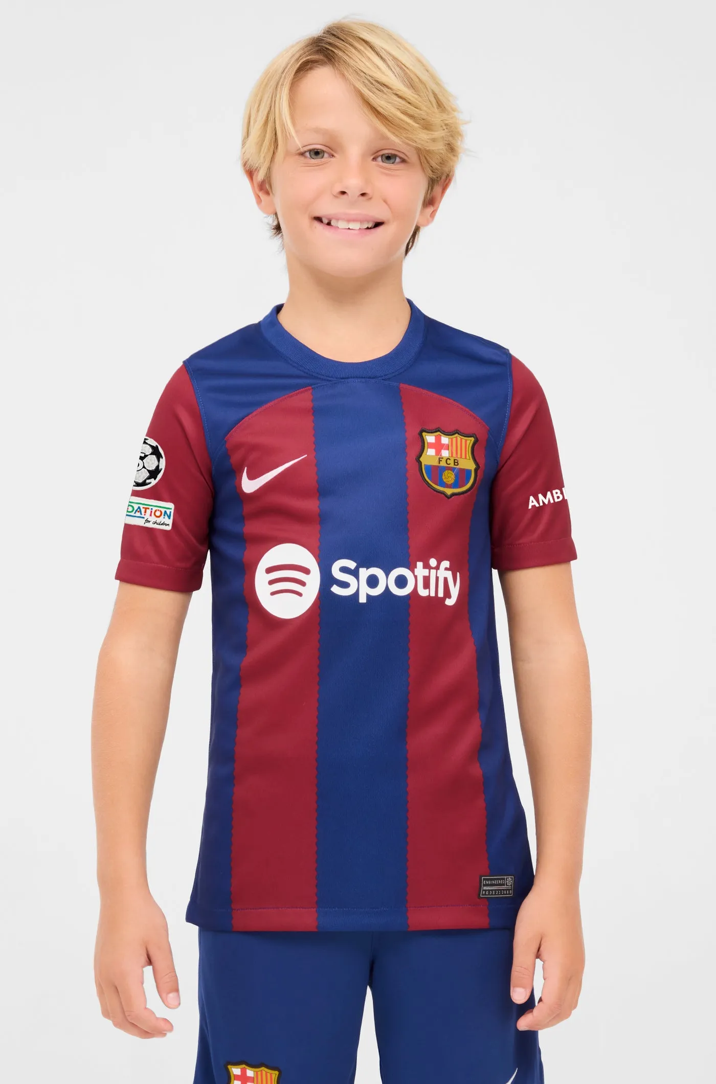 UCL FC Barcelona home jersey 23/24 Junior