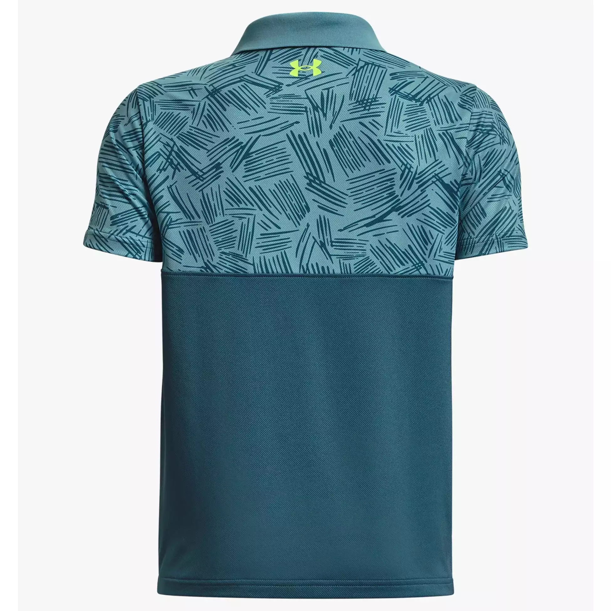 Under Armour Polo - Still Water/Lime Surge Palm Sketch