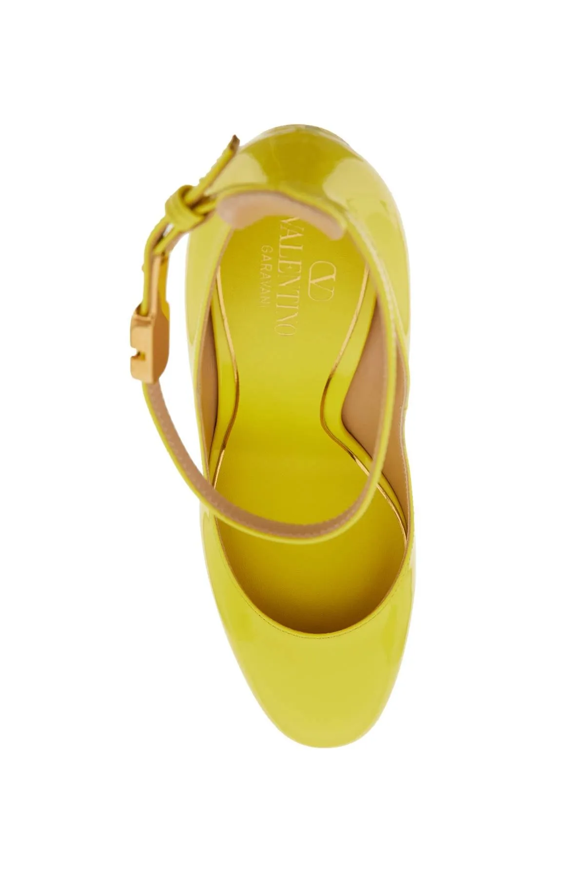 Yellow Patent Leather Platform Pumps by VALENTINO GARAVANI for Women