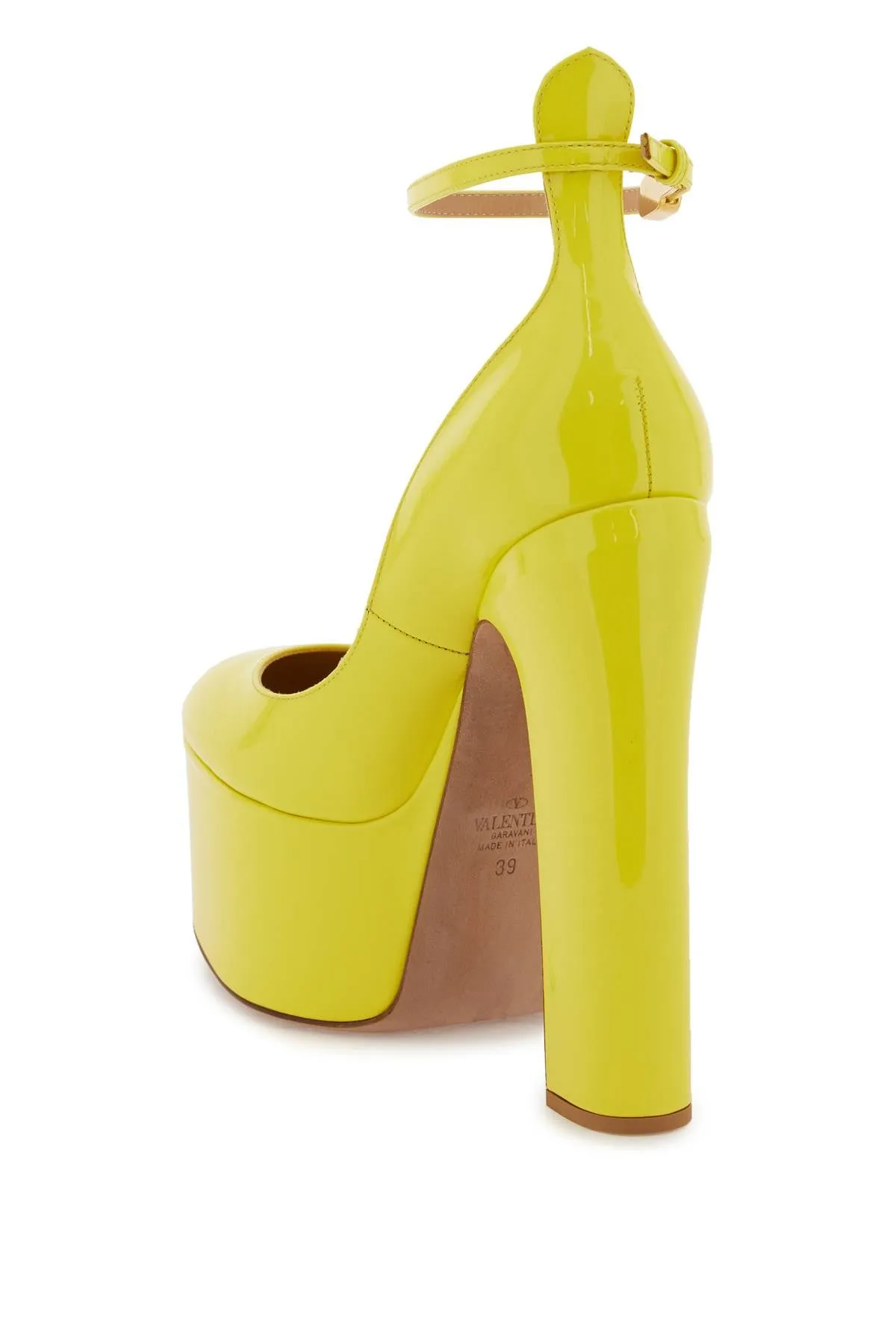 Yellow Patent Leather Platform Pumps by VALENTINO GARAVANI for Women