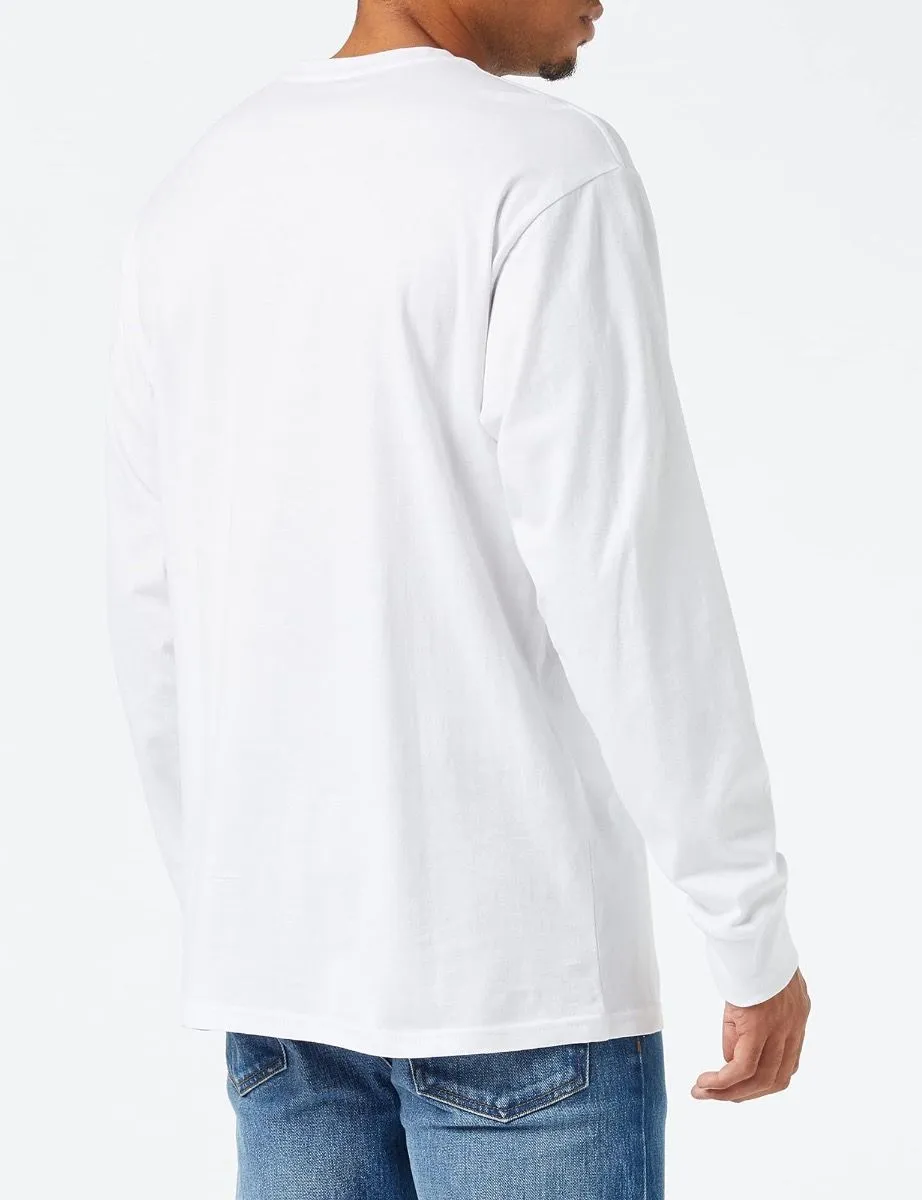 Classic VANS Crew Neck Long Sleeve Shirt in White and Black Colors