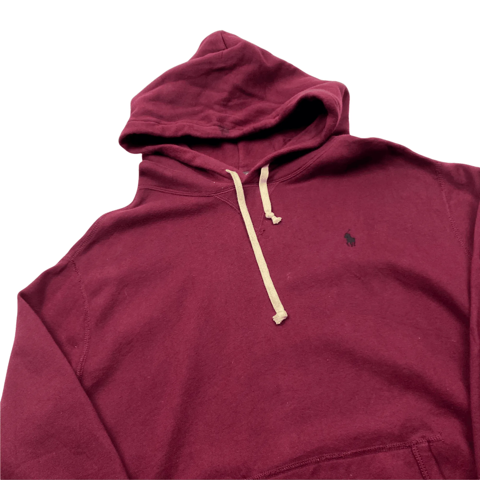 Vintage Burgundy Polo Ralph Lauren Hoodie Extra Large