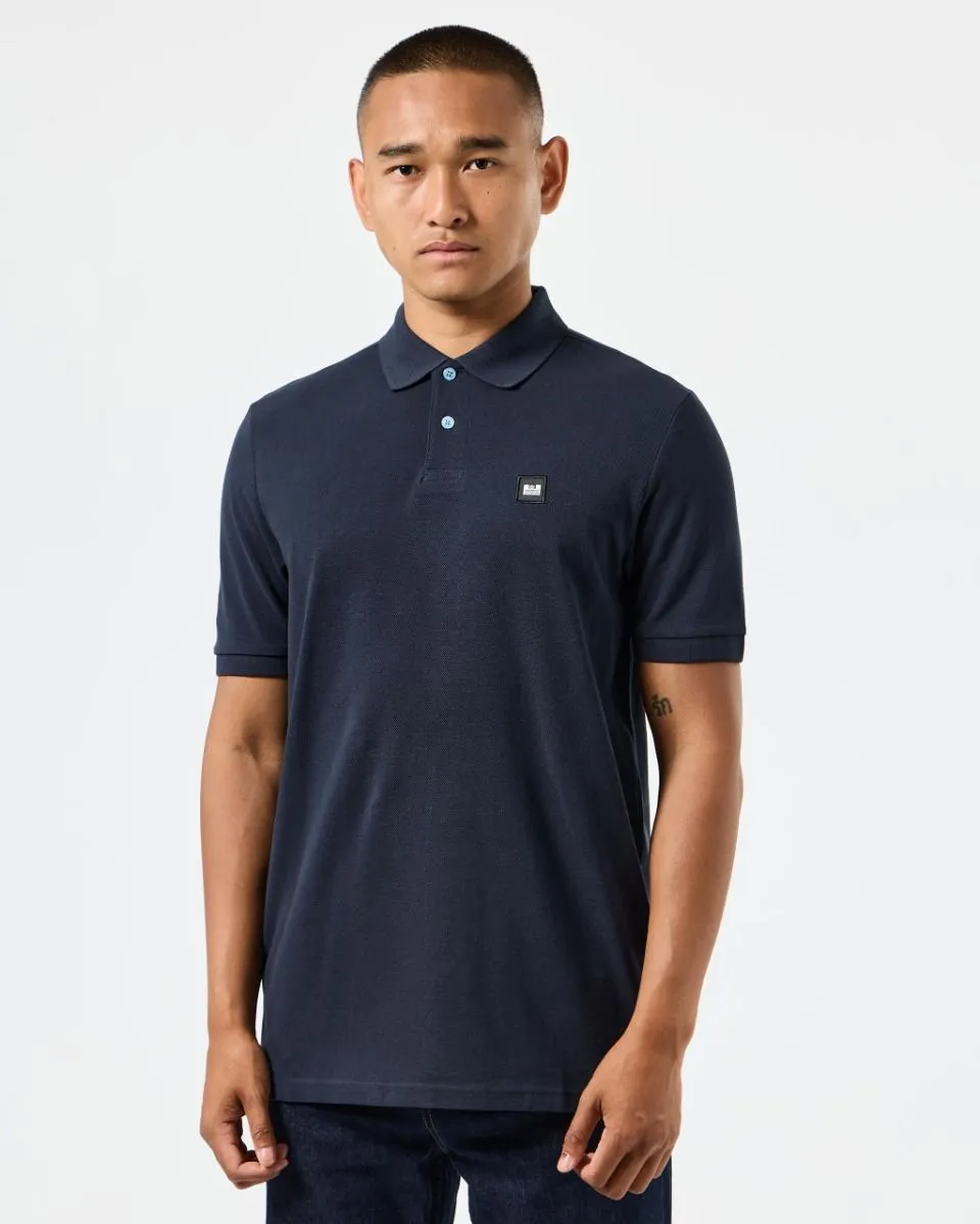 Weekend Offender Navy Caneiros Short Sleeve Polo Shirt