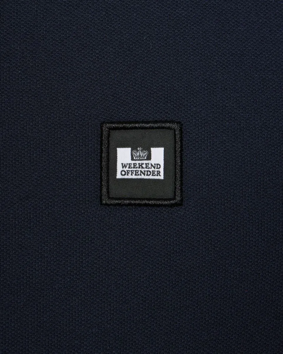 Weekend Offender Navy Caneiros Short Sleeve Polo Shirt