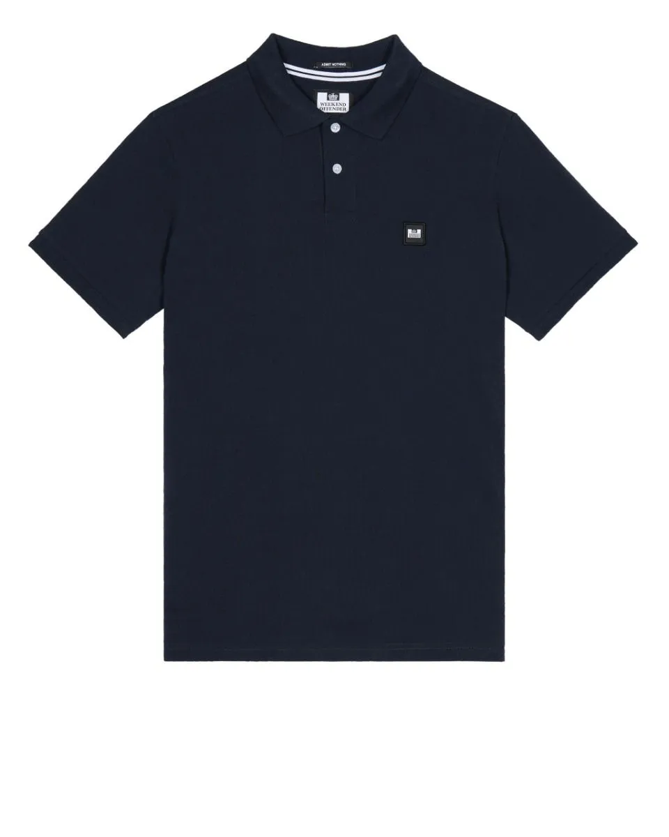 Weekend Offender Navy Caneiros Short Sleeve Polo Shirt