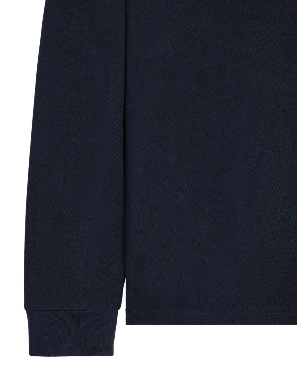 Weekend Offender Navy Dice Long Sleeve Polo Shirt