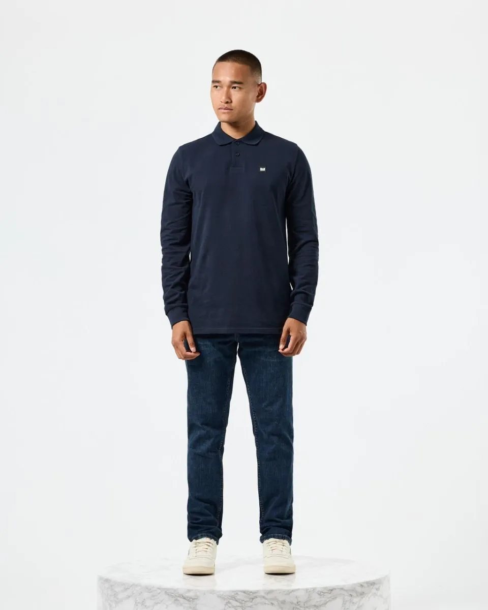 Weekend Offender Navy Dice Long Sleeve Polo Shirt