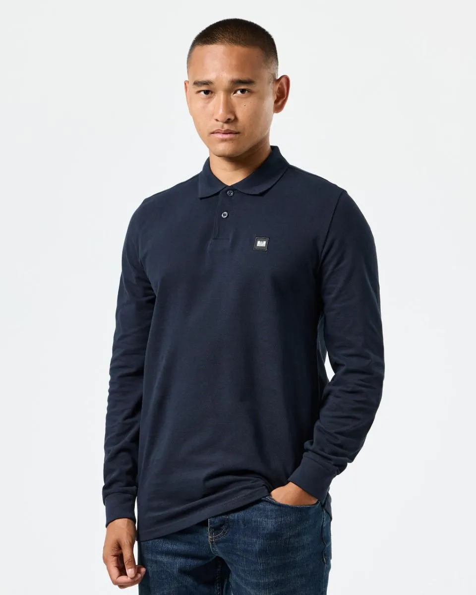 Weekend Offender Navy Dice Long Sleeve Polo Shirt