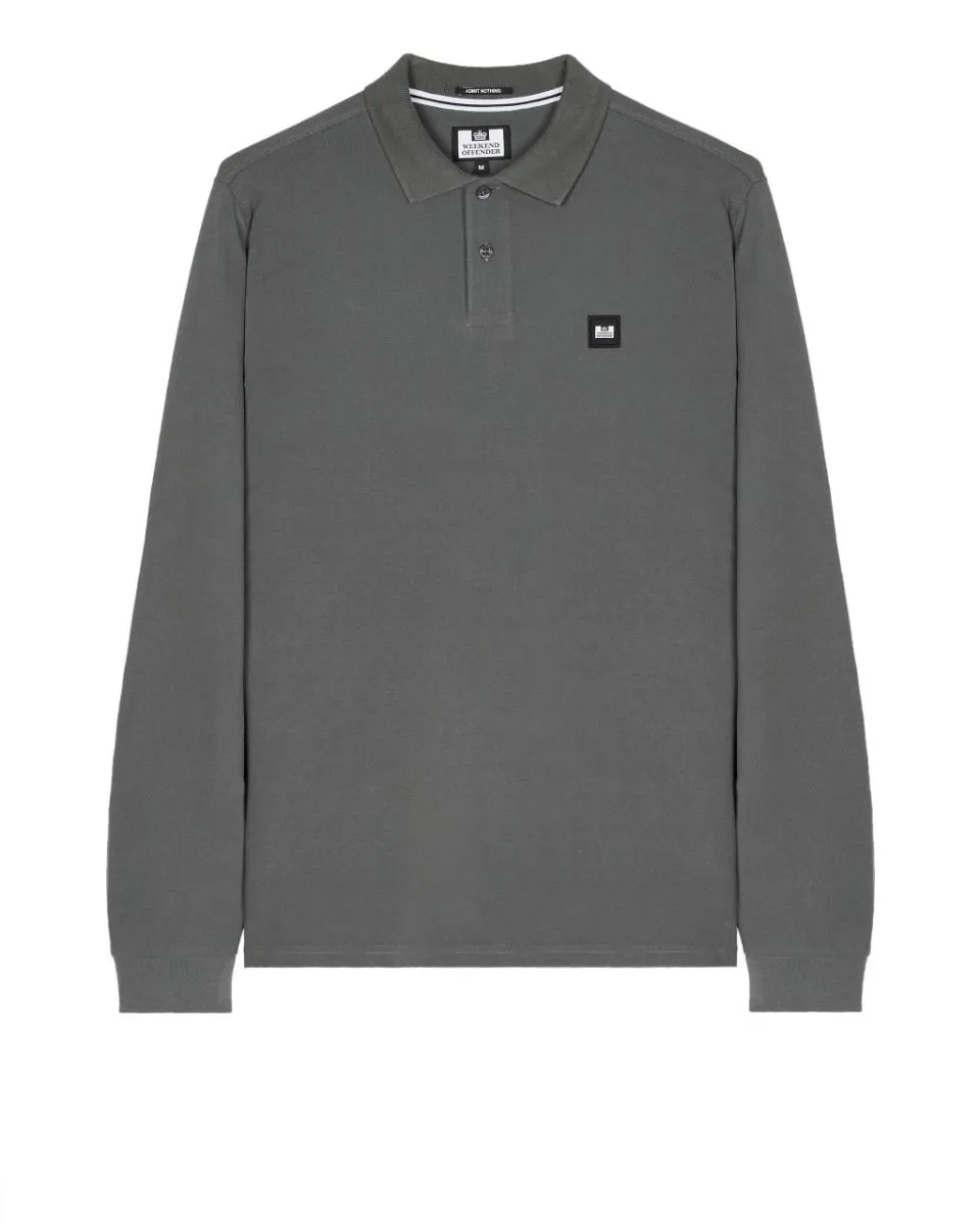 Weekend Offender Zinc Dice Long Sleeve Polo Shirt