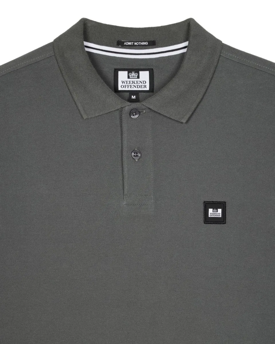 Weekend Offender Zinc Dice Long Sleeve Polo Shirt